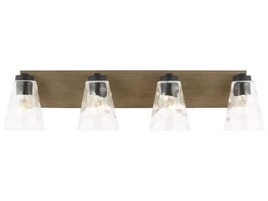 Generation Lighting Dunton 4-Light Midnight Black Brown Vanity Light GENGLV1114MBKCRO