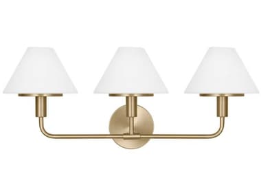 Generation Lighting Mendota 3-Light Satin Brass Vanity Light GENGLW1033SB