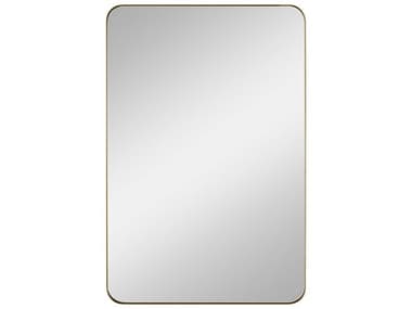 Generation Lighting Planer Burnished Brass Rectangular Wall Mirror GENMR1304BBS