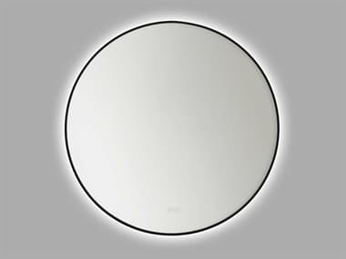 Generation Lighting Cadre Midnight Black Round Wall Mirror GENMREL1430MBK