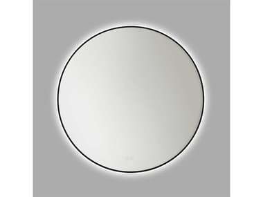 Generation Lighting Cadre Midnight Black Round Wall Mirror GENMREL1431MBK