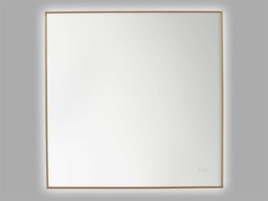 Generation Lighting Cadre Satin Brass Square Wall Mirror GENMREL1440SB