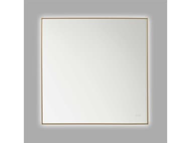 Generation Lighting Cadre Satin Brass Square Wall Mirror GENMREL1441SB