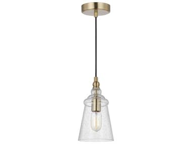 Generation Lighting Loras 1-Light Satin Brass Bell Mini Pendant GENP1449SB