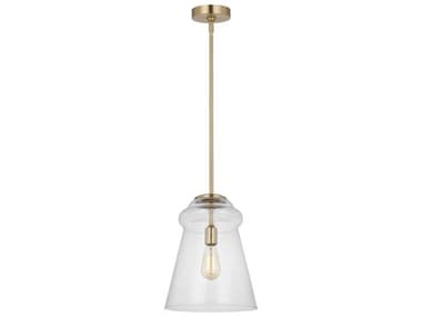 Generation Lighting Loras 1-Light Satin Brass Bell Mini Pendant GENP1459SB