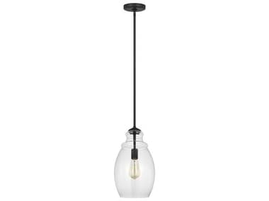 Generation Lighting Marino 1-Light Midnight Black Mini Pendant GENP1484MBK