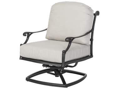 Gensun Michigan Cast Aluminum Swivel Rocking Lounge Chair - Welded - No Cushion GES10140024QUICK