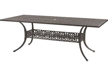 Gensun Michigan Cast Aluminum 72''W x 38''D Rectangular Dining Table with Umbrella Hole GES101400C5