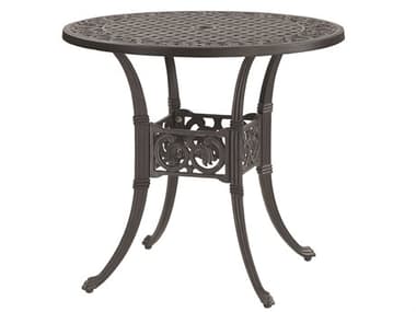 Gensun Michigan Cast Aluminum 32'' Round Dining Table with Umbrella Hole GES10140A32