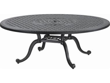 Gensun Grand Terrace Cast Aluminum 48'' Round Chat Table with Umbrella Hole GES10340M48