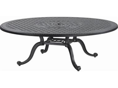 Gensun Grand Terrace Cast Aluminum 54'' Round Chat Table with Umbrella Hole GES10340M54