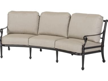 Gensun Grand Terrace Cast Aluminum Curved Sofa - No Cushion GES1034CV23QUICK