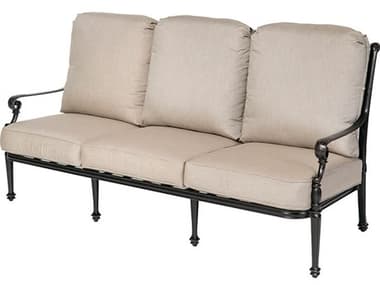 Gensun Grand Terrace Cushion Cast Aluminum High Back Sofa GES1034HB23