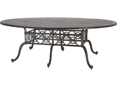 Gensun Grand Terrace Cast Aluminum 102''W x 72''D Geo Bar Table with Umbrella Hole GES1034L0J2