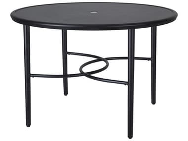 Gensun Talia 48'' Wide Round with Aluminum Top Dining Table with Umbrella Hole GES10440A48