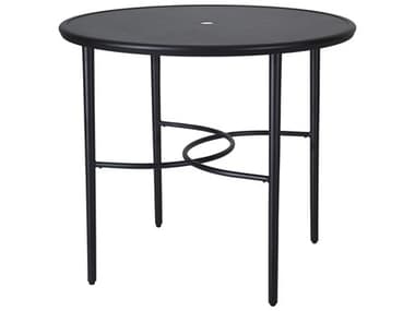 Gensun Talia 48'' Wide Round with Aluminum Top Bar Table with Umbrella Hole GES10440L48
