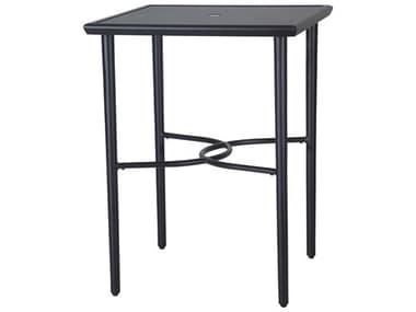 Gensun Talia 30'' Wide Square with Aluminum Top Bar Table with Umbrella Hole GES1044LD30