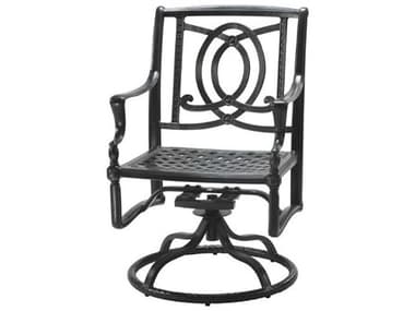 Gensun Bel Air Cast Aluminum Swivel Rocker Dining Arm Chair GES10990011QUICK