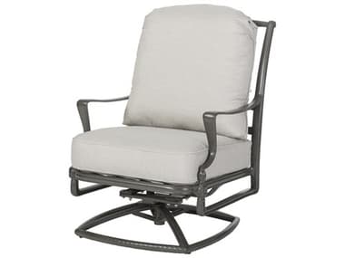 Gensun Bel Air Cast Aluminum High Back Swivel Rocker Lounge Chair - No Cushion GES1099HB24QUICK
