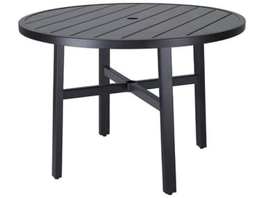 Gensun Plank Aluminum 44'' Round Dining Table GES11460A44
