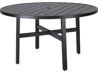 Gensun Plank Aluminum 53'' Wide Round Dining Table GES11460A53