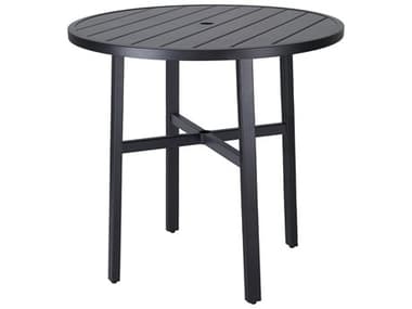 Gensun Plank Aluminum 44'' Round Bar Table GES11460L44
