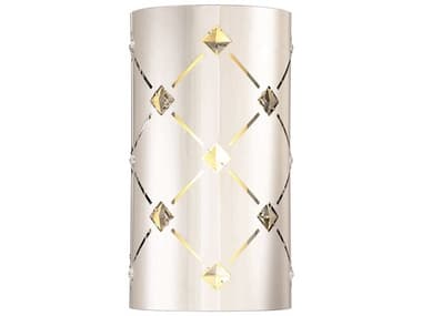 George Kovacs Crowned 12" Tall 1-Light Chrome Crystal Glass Wall Sconce GKP1030077L