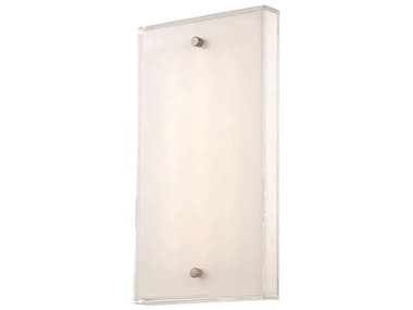 George Kovacs 12" Tall 1-Light Brushed Nickel Glass LED Wall Sconce GKP1142084L
