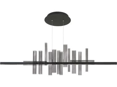 George Kovacs Alambre 2-Light Coal Black Linear Island Pendant GKP8567166AL