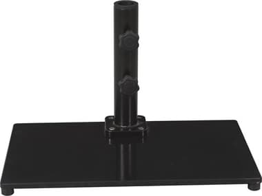 Galtech Steel Black 13''W x 22''D Rectangular Umbrella Plate Base GL040SQBK
