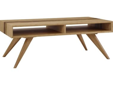 Greenington Azara 46" Rectangular Wood Caramelized exotic Tiger Coffee Table GTGA0010CA