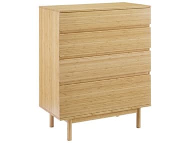 Greenington Monterey 34" Wide 4-Drawers Wheat Brown Bamboo Wood Accent Chest GTGMT0005WH