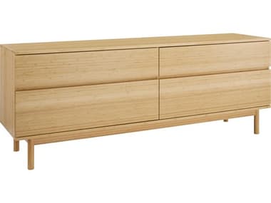 Greenington Monterey 73" Wide 4-Drawers Brown Bamboo Wood Double Dresser GTGMT0006WH