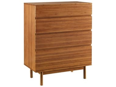 Greenington Ventura 34" Wide 4-Drawers Amber Brown Bamboo Wood Accent Chest GTGVA0005AM