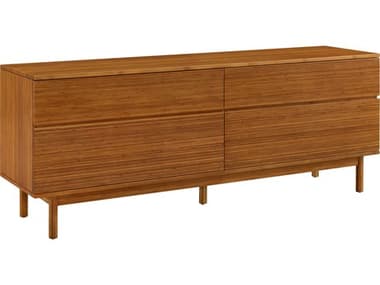 Greenington Ventura 73&quot; Wide 4-Drawers Brown Bamboo Wood Double Dresser GTGVA0006AM