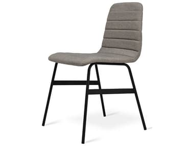 Gus* Modern Lecture Fabric Gray Upholstered Side Dining Chair GUMECCHLECTPIXTRU