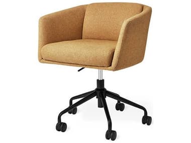 Gus* Modern Radius Yellow Upholstered Adjustable Swivel Executive Desk Chair GUMECCHRADIBPSTOCAM