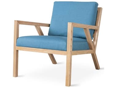 Gus* Modern Truss 26" Blue Fabric Accent Chair GUMECCHTRUSMUAN