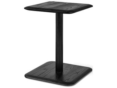 Gus* Modern Finely 14" Square Wood Black End Table GUMECETFINLAB
