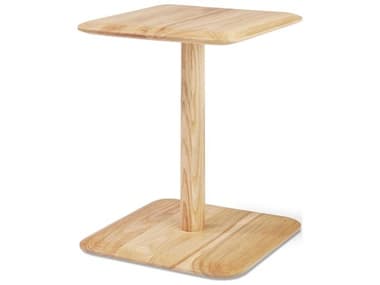 Gus* Modern Finely 14" Square Wood Natural End Table GUMECETFINLAN