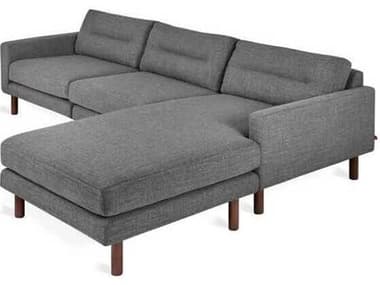 Gus* Modern Miller Gray Upholstered Sectional Sofa GUMECSCMILLANDPEWWNBTW