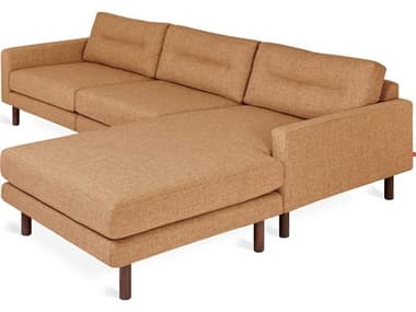 Gus* Modern Miller 103" Wide Brown Fabric Upholstered Sectional Sofa GUMECSCMILLCALAMBWNBON
