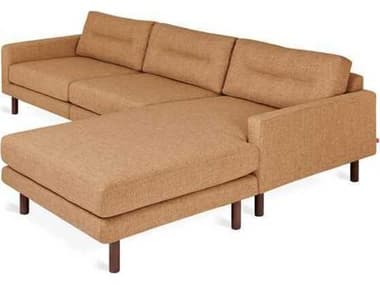 Gus* Modern Miller Brown Upholstered Sectional Sofa GUMECSCMILLCALAMBWNBTW