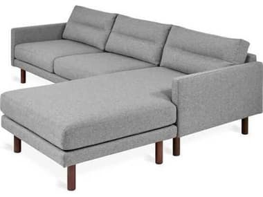 Gus* Modern Miller Gray Upholstered Sectional Sofa GUMECSCMILLPARSTOWNBTW