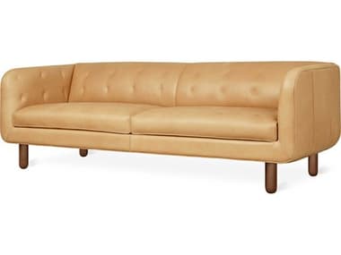 Gus* Modern Beaconsfield 86" Canyon Whiskey Brown Leather Upholstered Sofa GUMECSFBEACCANWHIWN