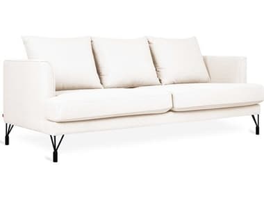 Gus* Modern Highline 86" Merino Cream White Fabric Upholstered Sofa GUMECSFHILNMERCRE