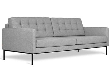 Gus* Modern Towne 84" Tufted Parliament Gray Fabric Upholstered Sofa GUMECSFTOWNPARSTO
