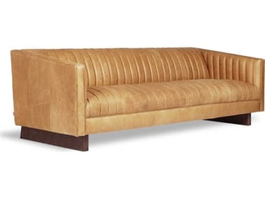 Gus* Modern Wallace 84" Canyon Whiskey Leather Brown Upholstered Sofa GUMECSFWALLCANWHL