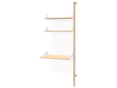 Gus* Modern Branch Ash Blonde Beige Solid Wood Leaning Ladder Desk GUMECSHBRADASHBLO