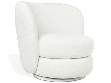 Gus* Modern Forme Swivel White Accent Chair GUMECSWFORMMORBON
